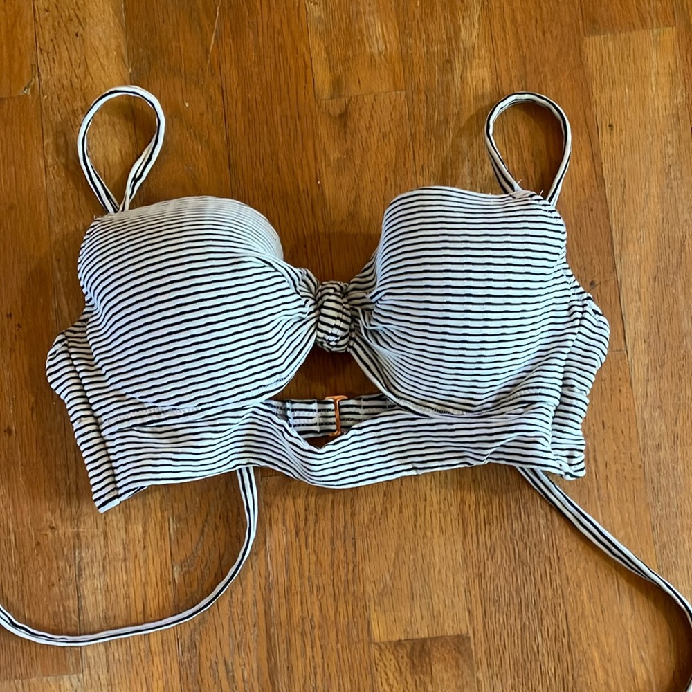 Striped Black and White Crop Top